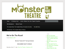 Tablet Screenshot of kids.monstertheatre.com